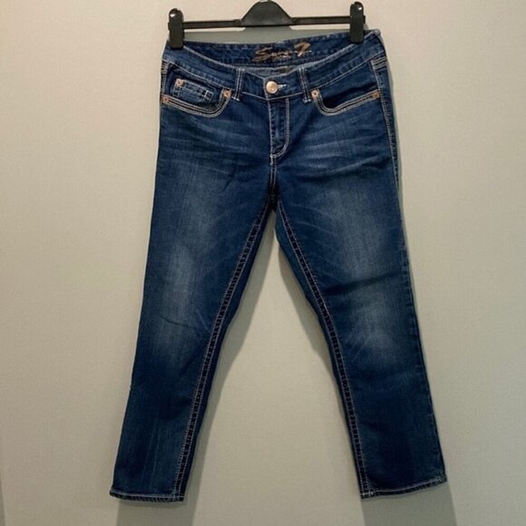 Seven7 Blue Straight Leg Blue Jeans size 10​​​​​​​​ - Picture 3 of 15